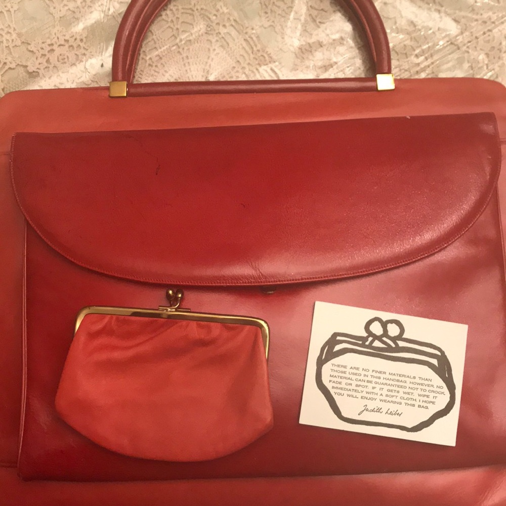 Judith Leiber Red Leather Tote